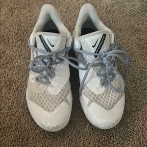 Nike White and Gray Volleyball shoes